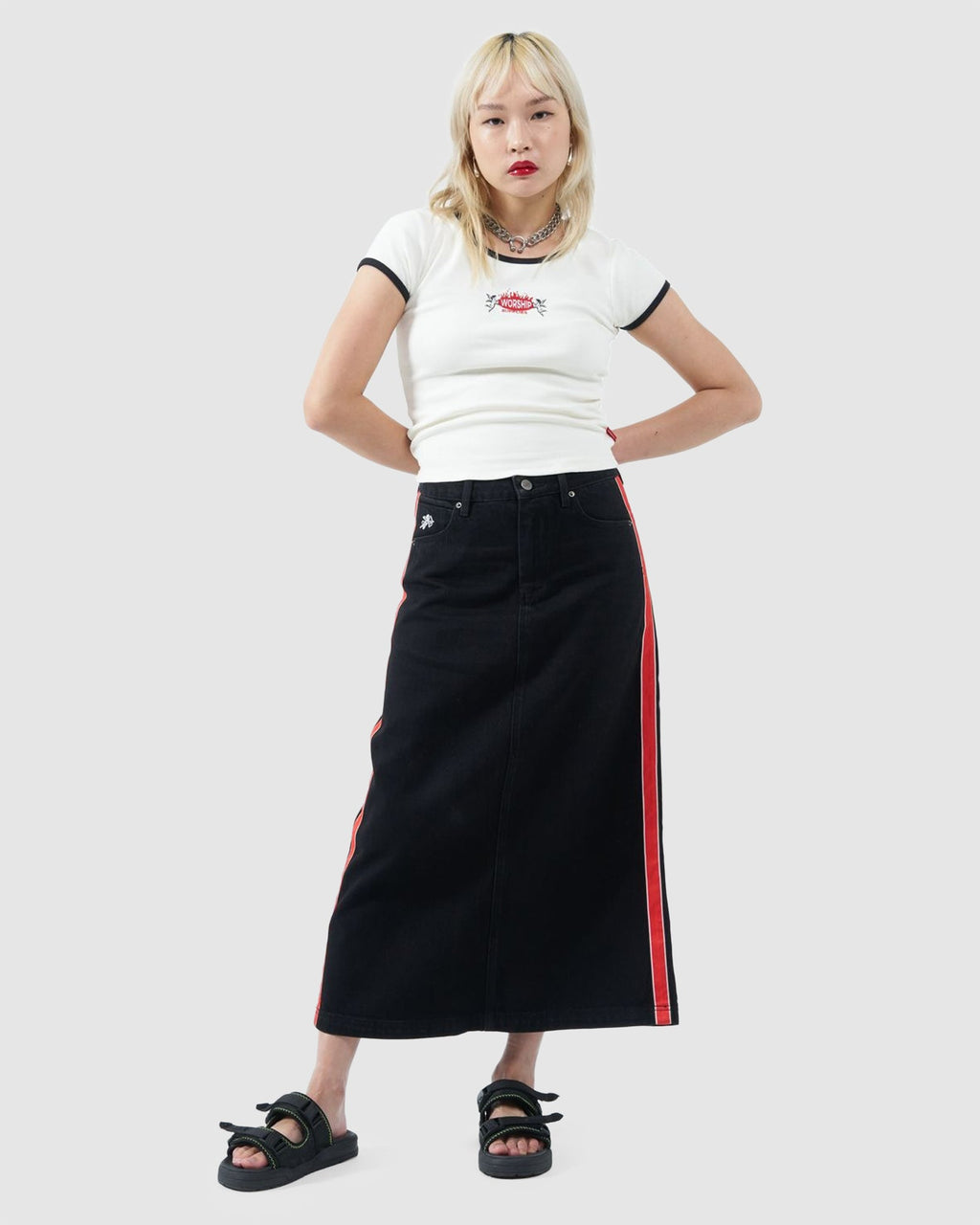Womens Hot Plate Slim Ringer T-Shirt