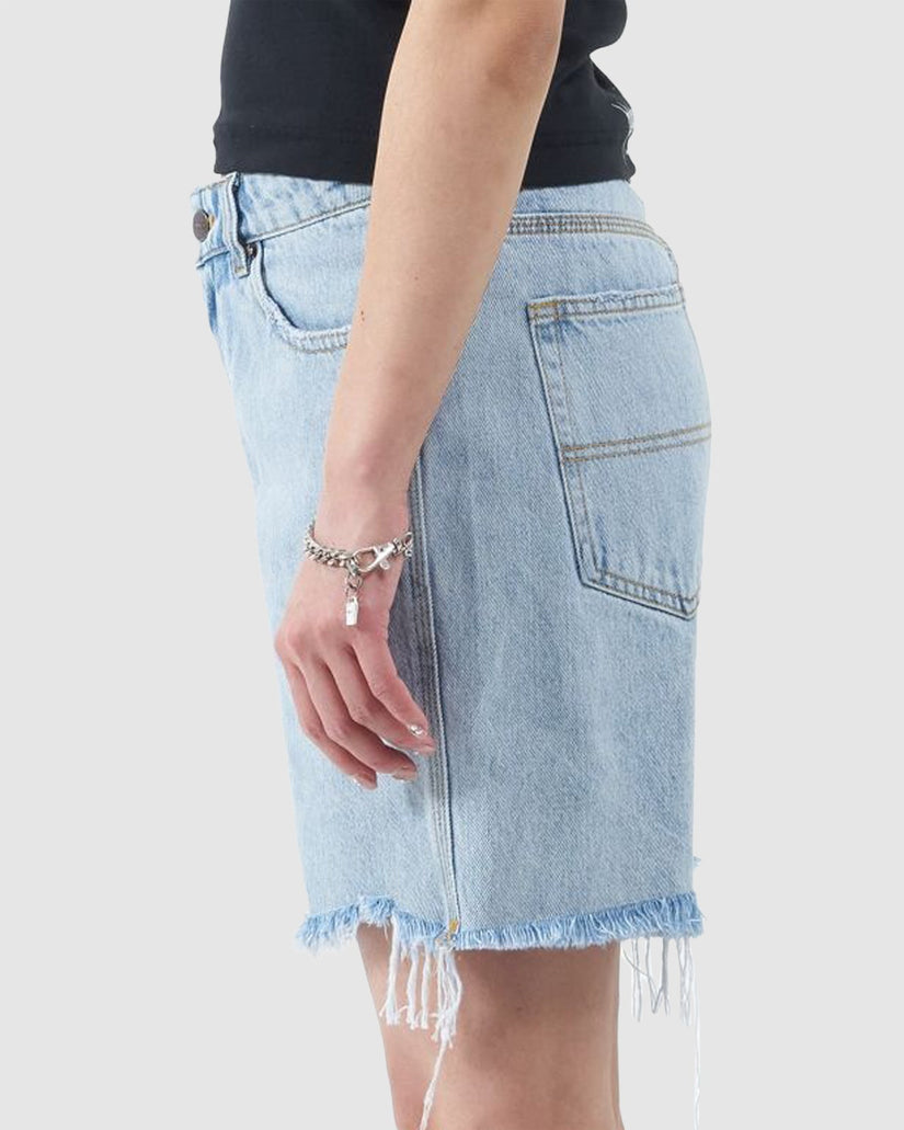 WOMENS DAMAGE STUBBY SHORTS