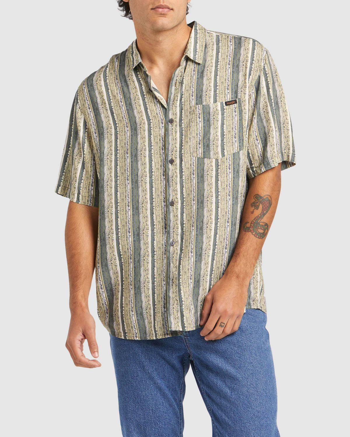 Mens Garageland Fern Stripe Shirt