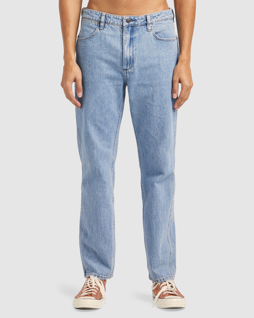 Mens Eazy Straight Cowboy Blue Denim Pants