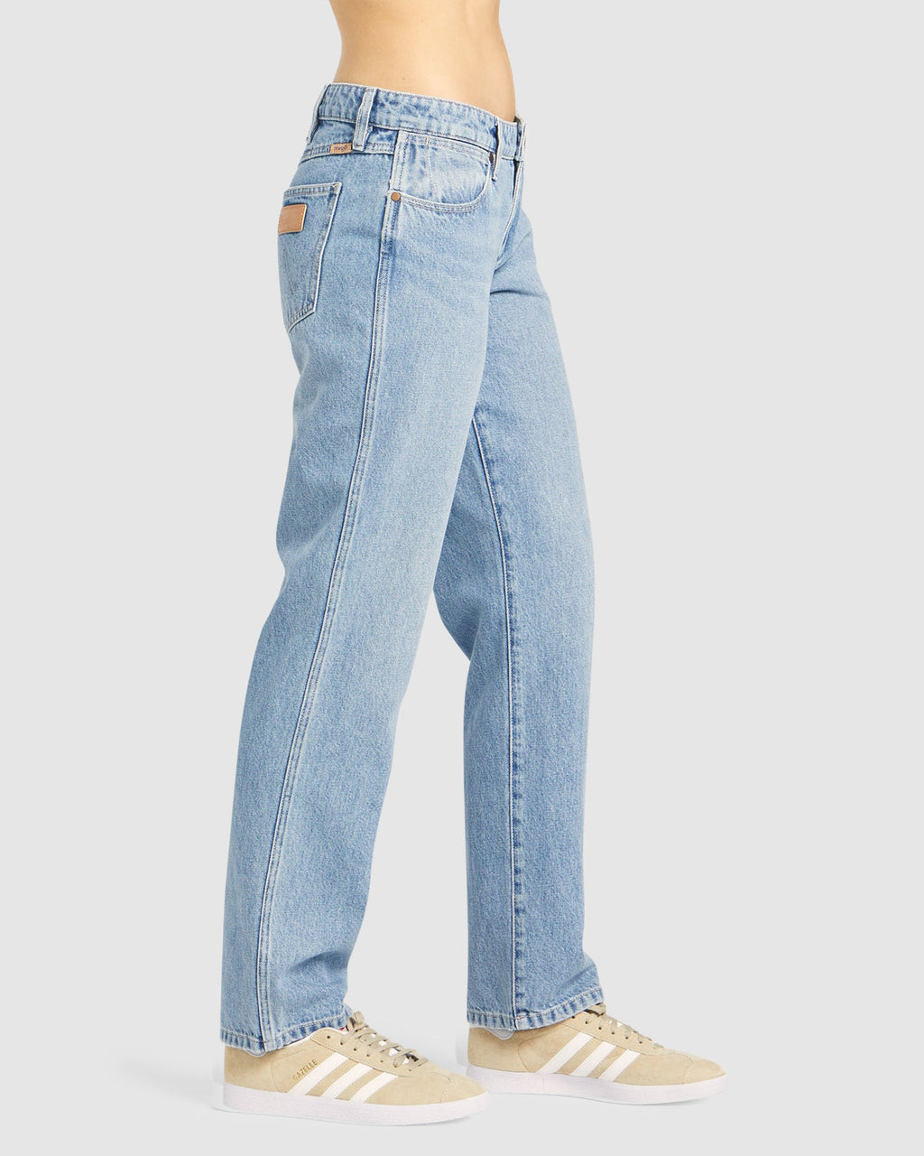 WOMENS LOW RISE CLAUDIA STRAIGHT BLUE PANT