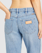 WOMENS LOW RISE CLAUDIA STRAIGHT BLUE PANT