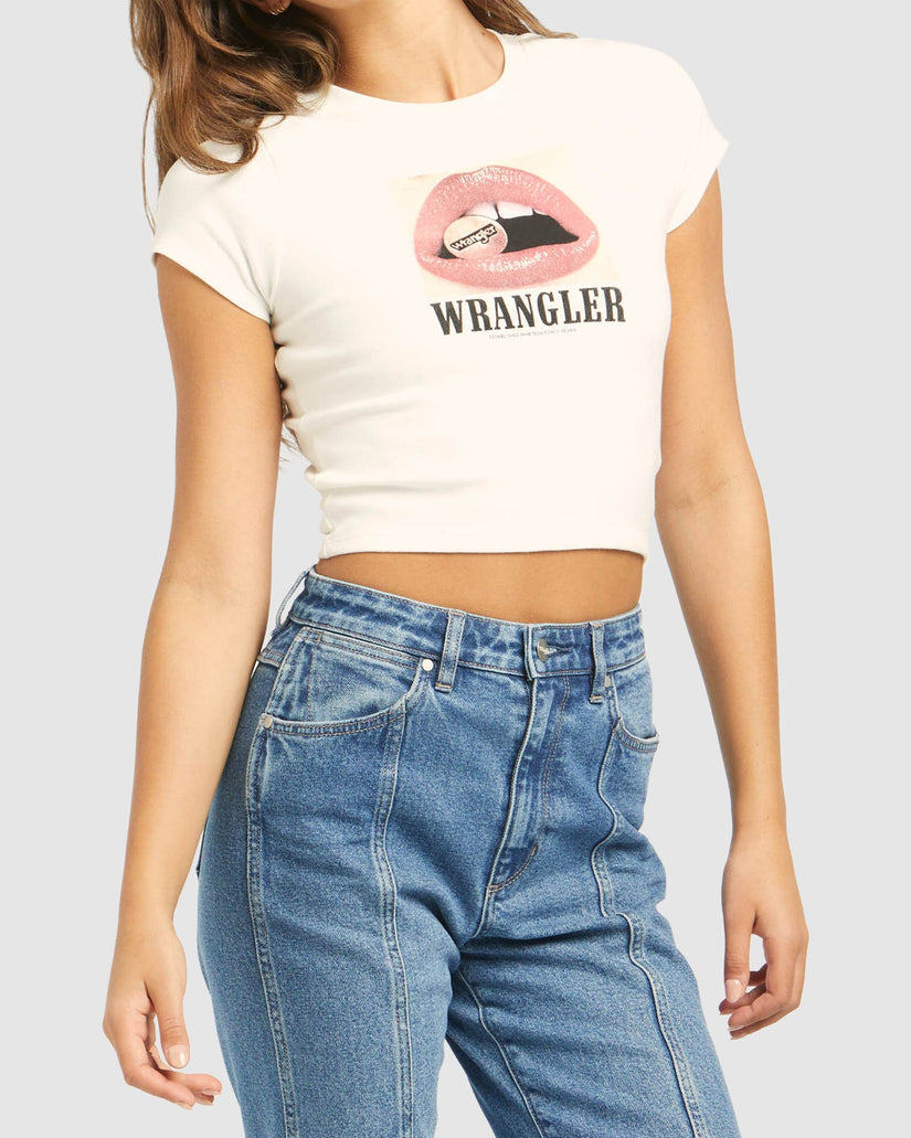 Womens Baby Rib Lip Service T-Shirt