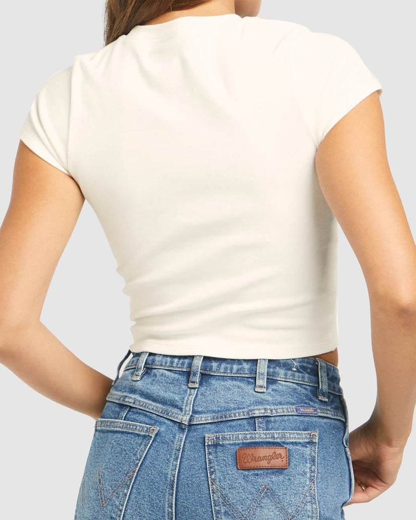 Womens Baby Rib Lip Service T-Shirt