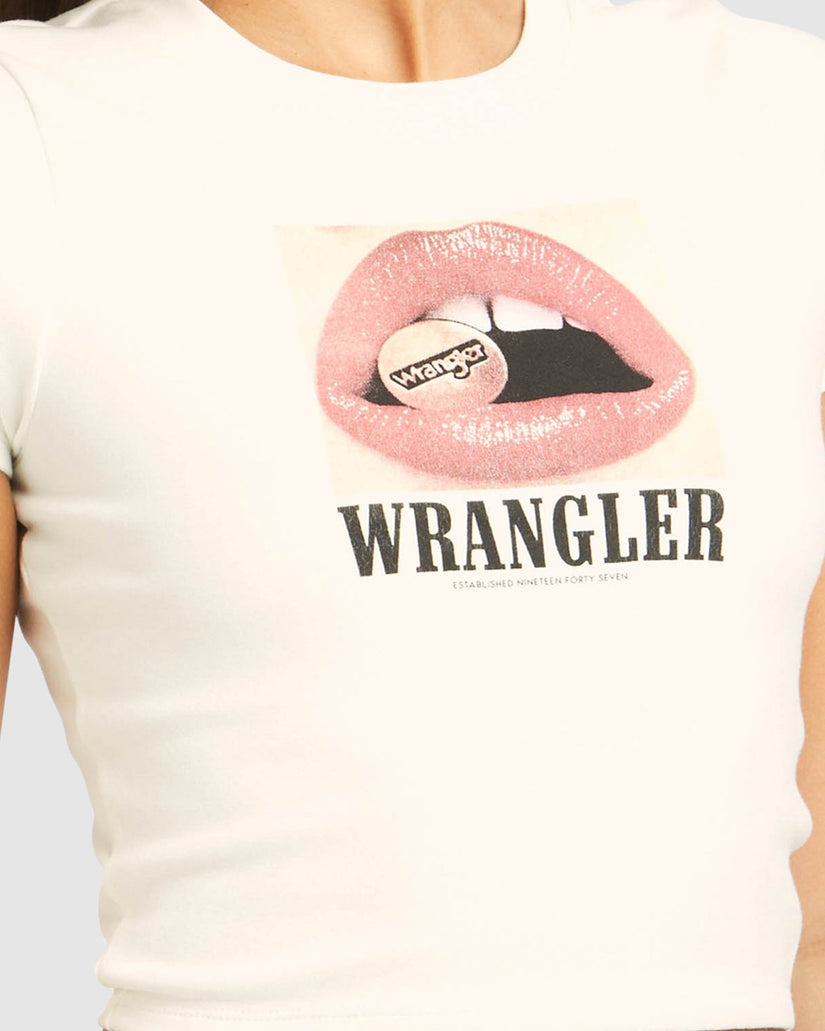 Womens Baby Rib Lip Service T-Shirt