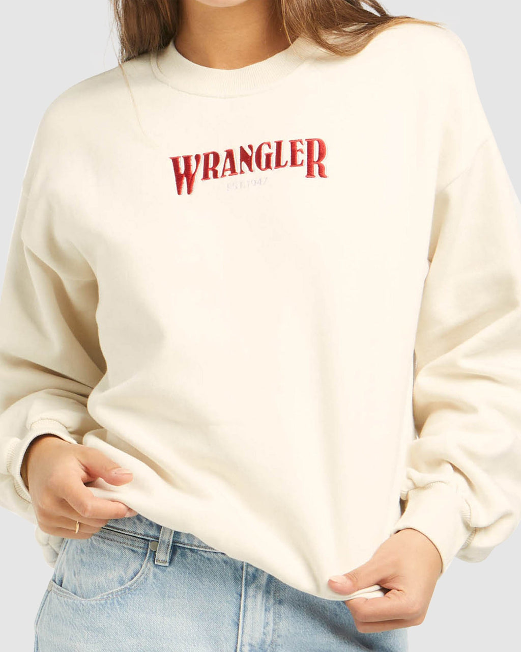 WOMENS SLOUCH SWEAT DOUBLE-TAKE CREW
