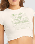 WOMENS BABY RIB MUSHROOM FIELDS T-SHIRT