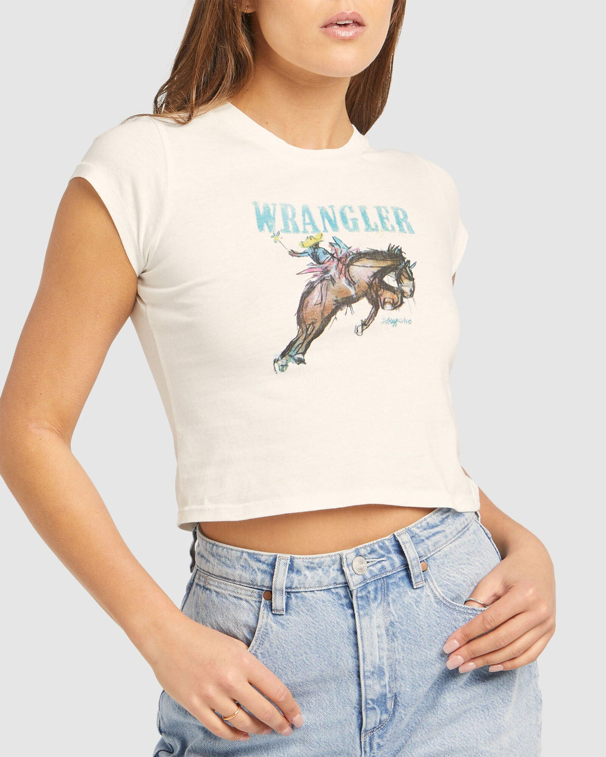 WOMENS RODEO FLOWER BABY VINTAGE T-SHIRT