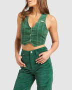 WOMENS WESTBOUND VEST BASIL CORD
