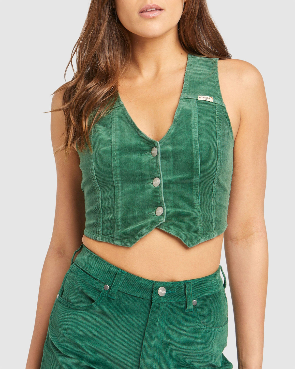 WOMENS WESTBOUND VEST BASIL CORD