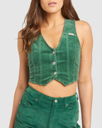 WOMENS WESTBOUND VEST BASIL CORD