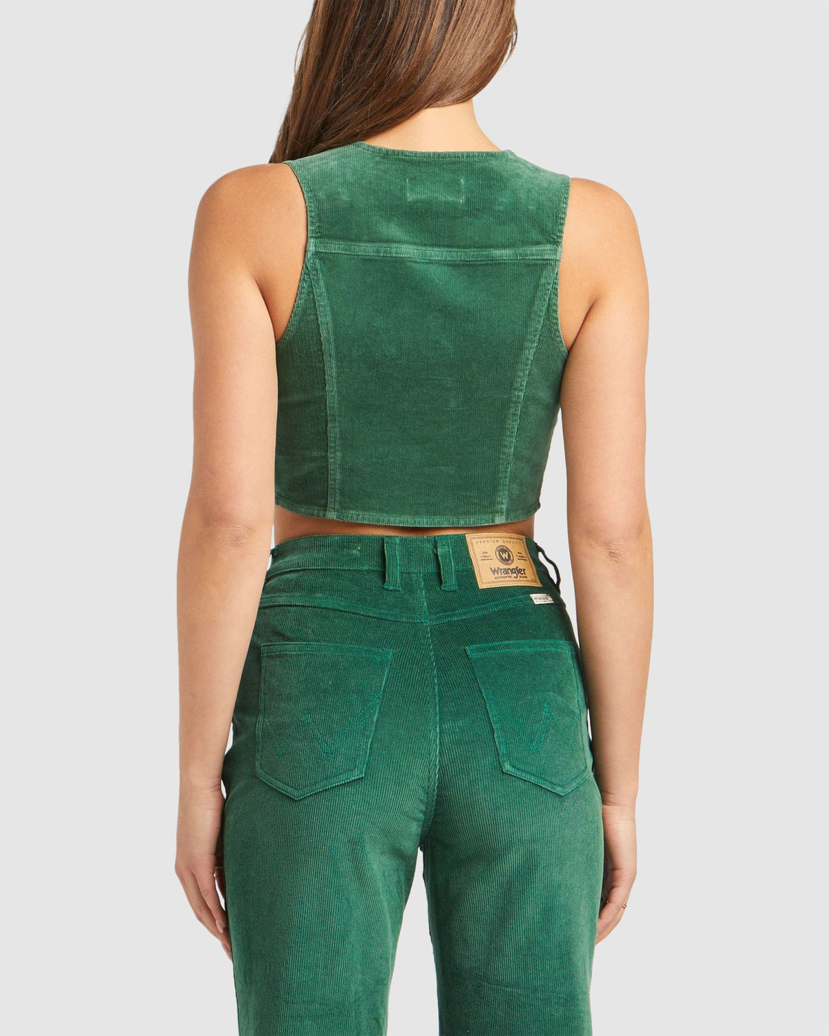 WOMENS WESTBOUND VEST BASIL CORD