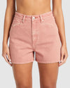 WOMENS HI BELLS SHORT FADED CLAY