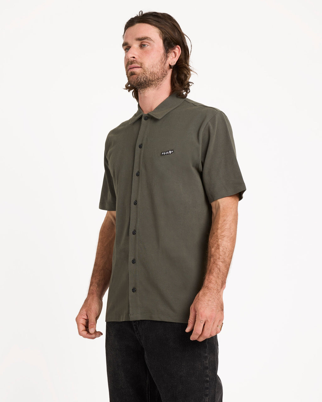 Mens Chavo Button Short Sleeve Shirt