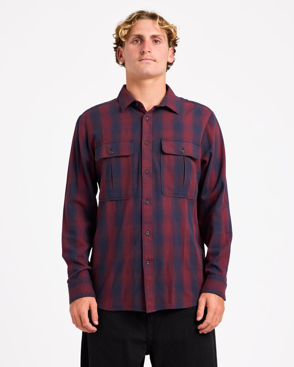 Mens Shadowstone Flannel Long Sleeve Shirt