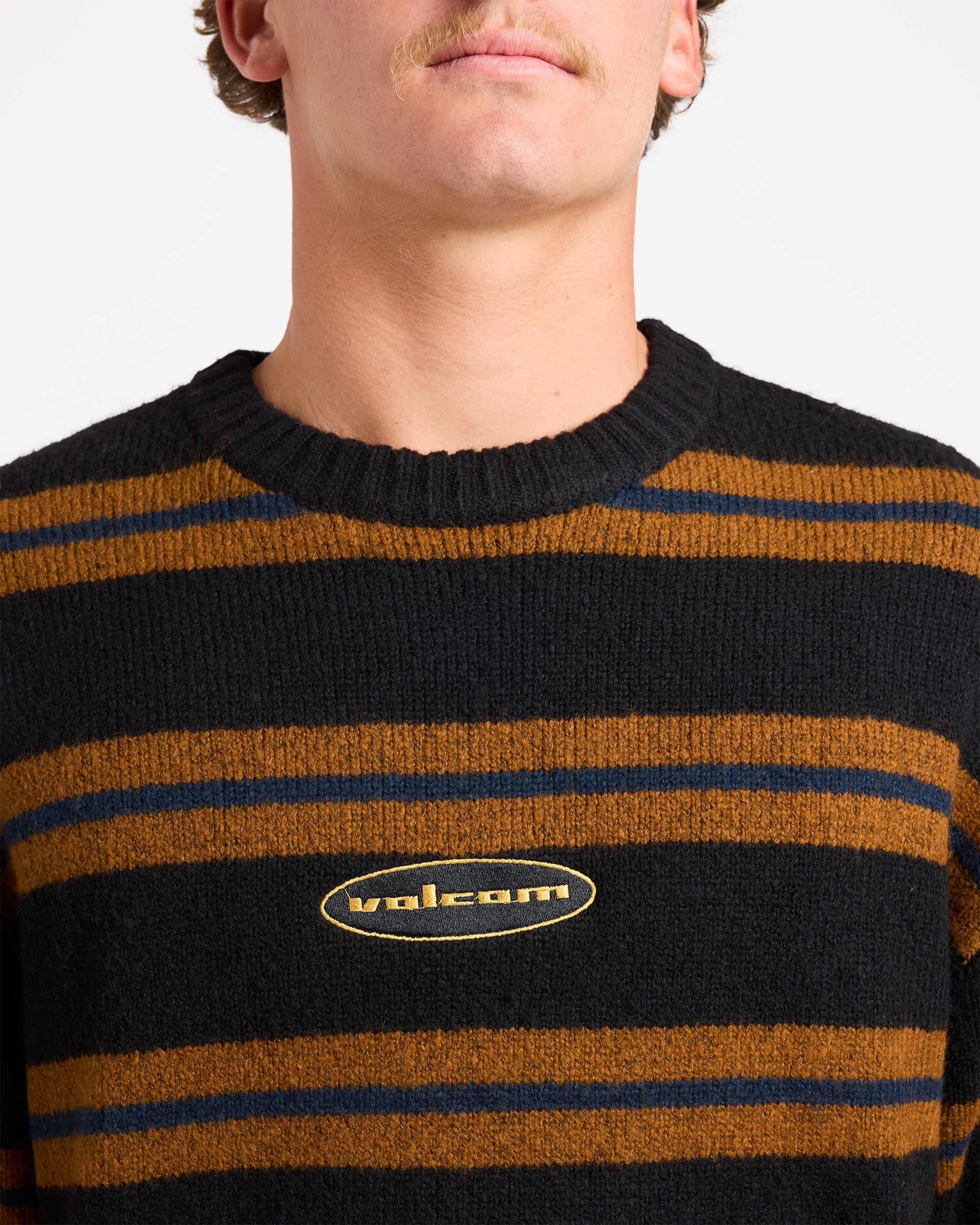 Mens Striperstand Crew Neck