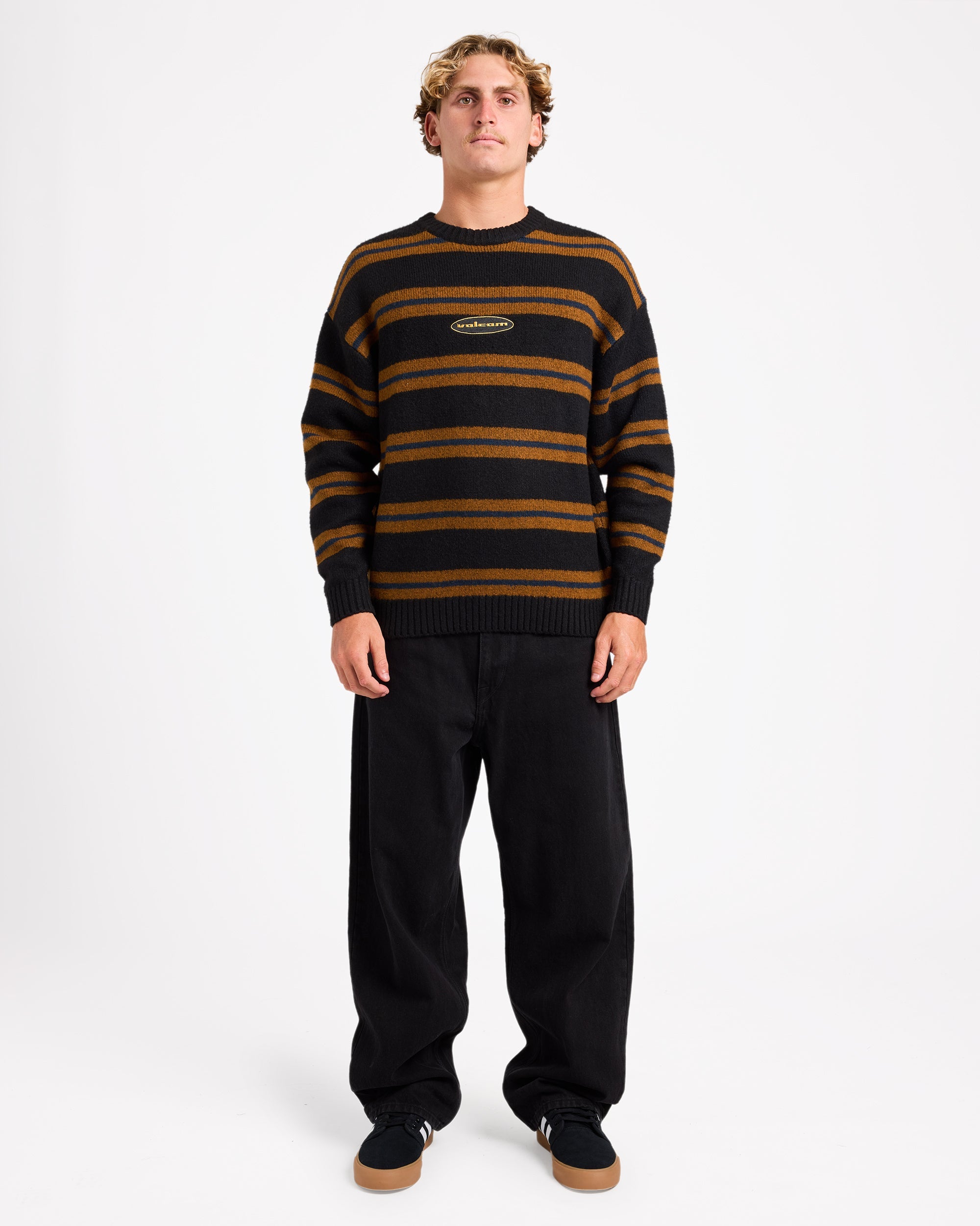 Mens Striperstand Crew Neck