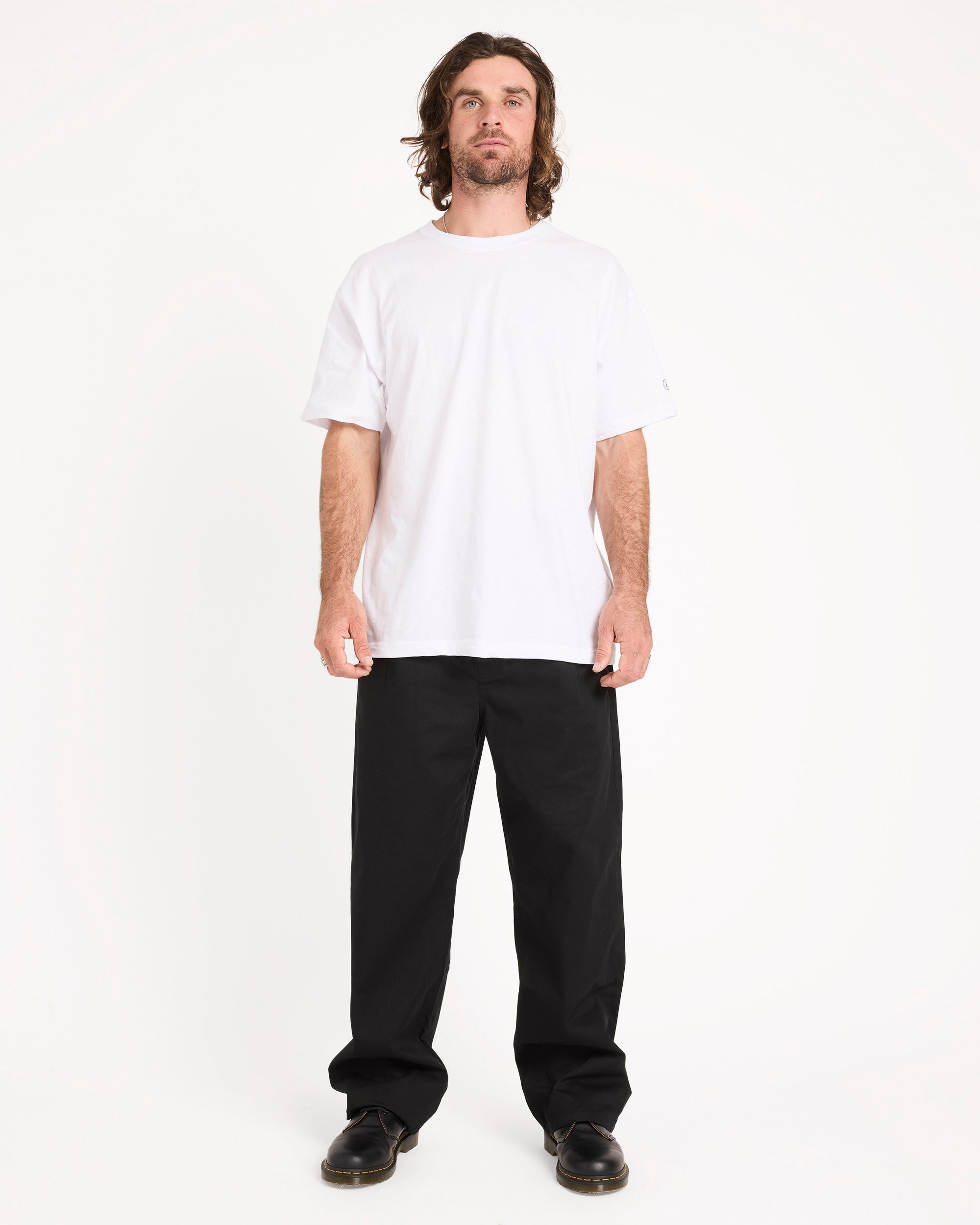 Mens Baggos Pleat Chinos