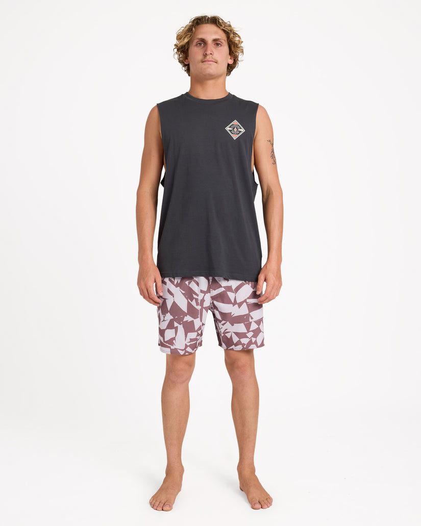 Mens Broken Checks Trunk 17" Boardshorts