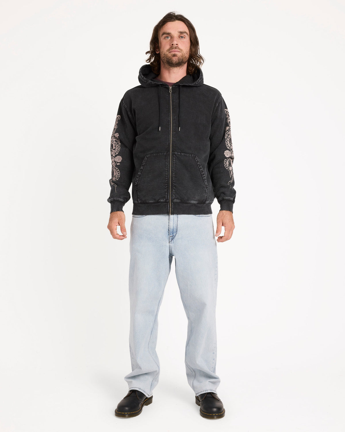 Mens Die By The Stone Zip Up Hoodie