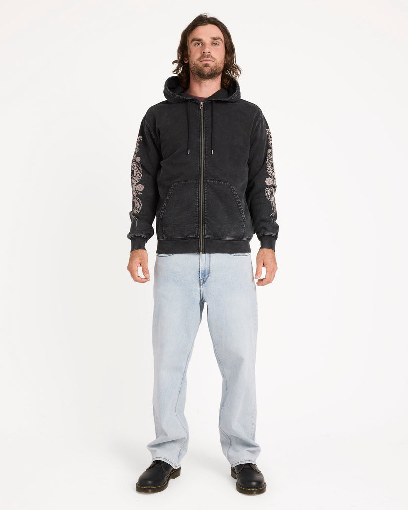 Mens Die By The Stone Zip Up Hoodie