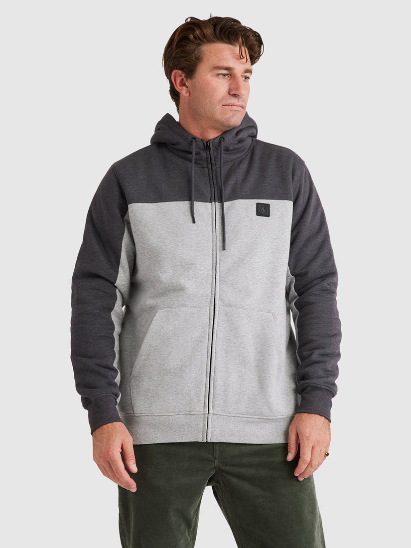 Mens Division Lined Zip Up Hoodie