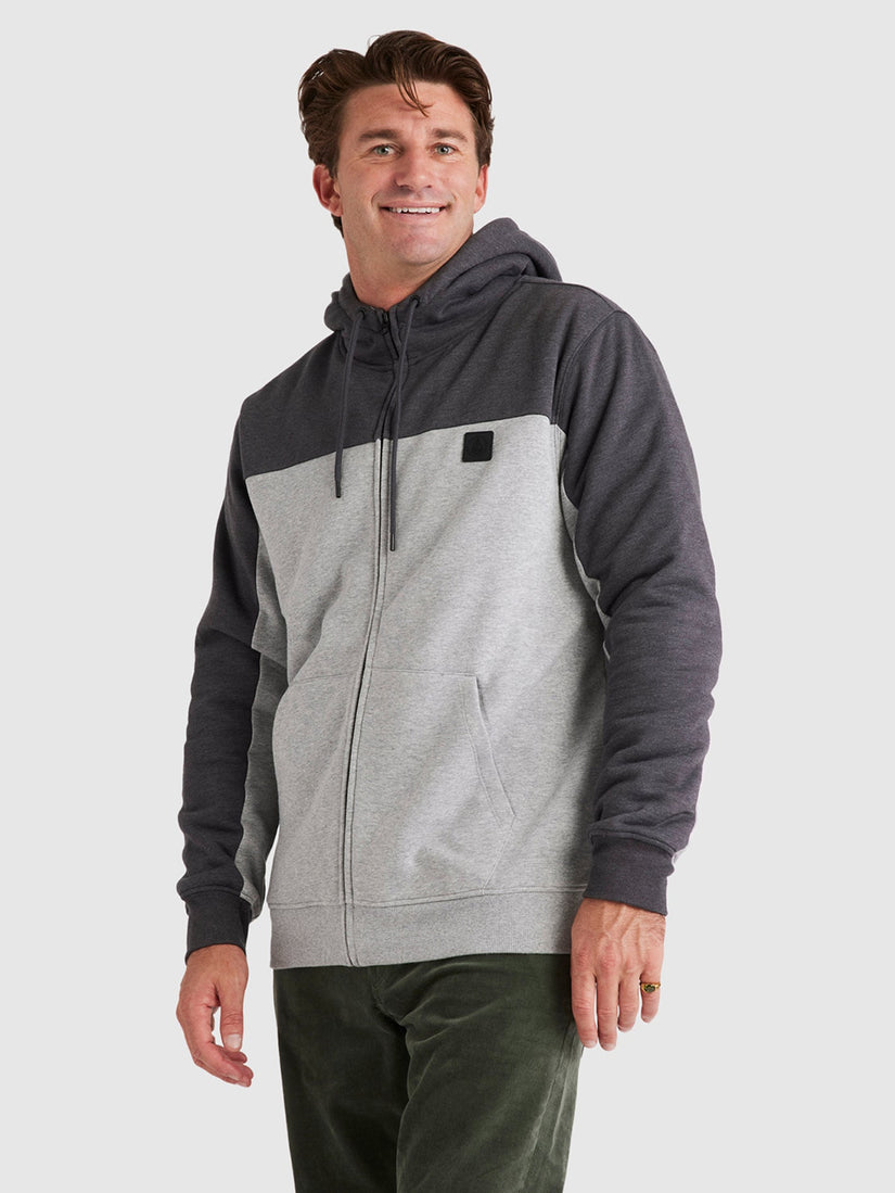 Mens Division Lined Zip Up Hoodie