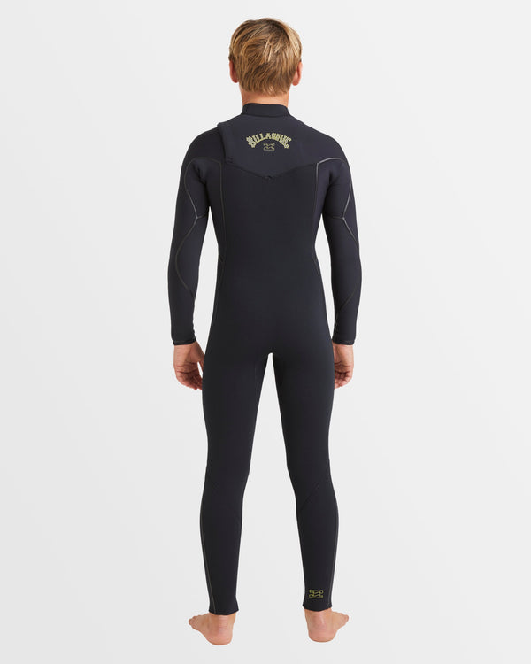 Boys 6-16 3/2mm Furnace Natural Chest Zip Steamer Wetsuit