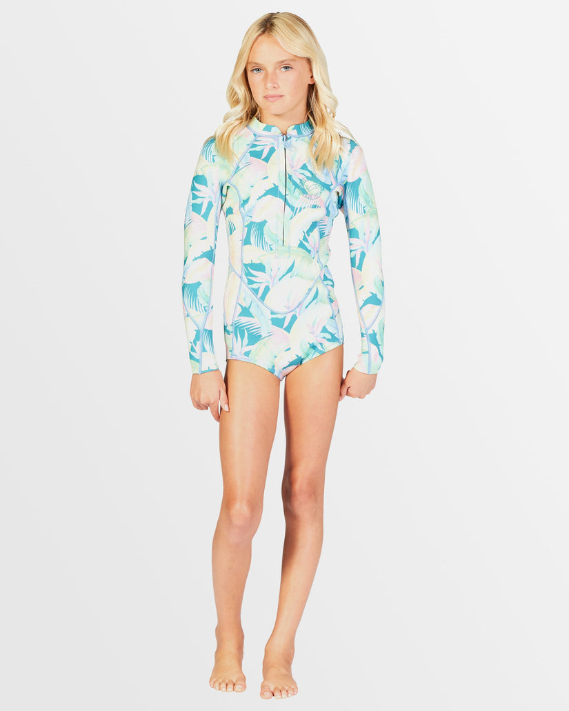 Girls 2-16 Salty Dayz Long Sleeve Springsuit