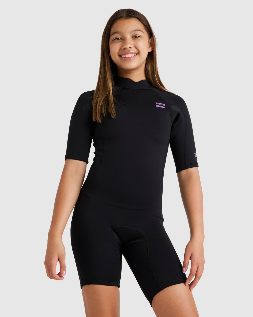 Girls 6-14 2/2 Foil Back Zip Springsuit