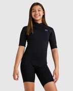 Girls 6-14 2/2 Foil Back Zip Springsuit