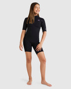 Girls 6-14 2/2 Foil Back Zip Springsuit