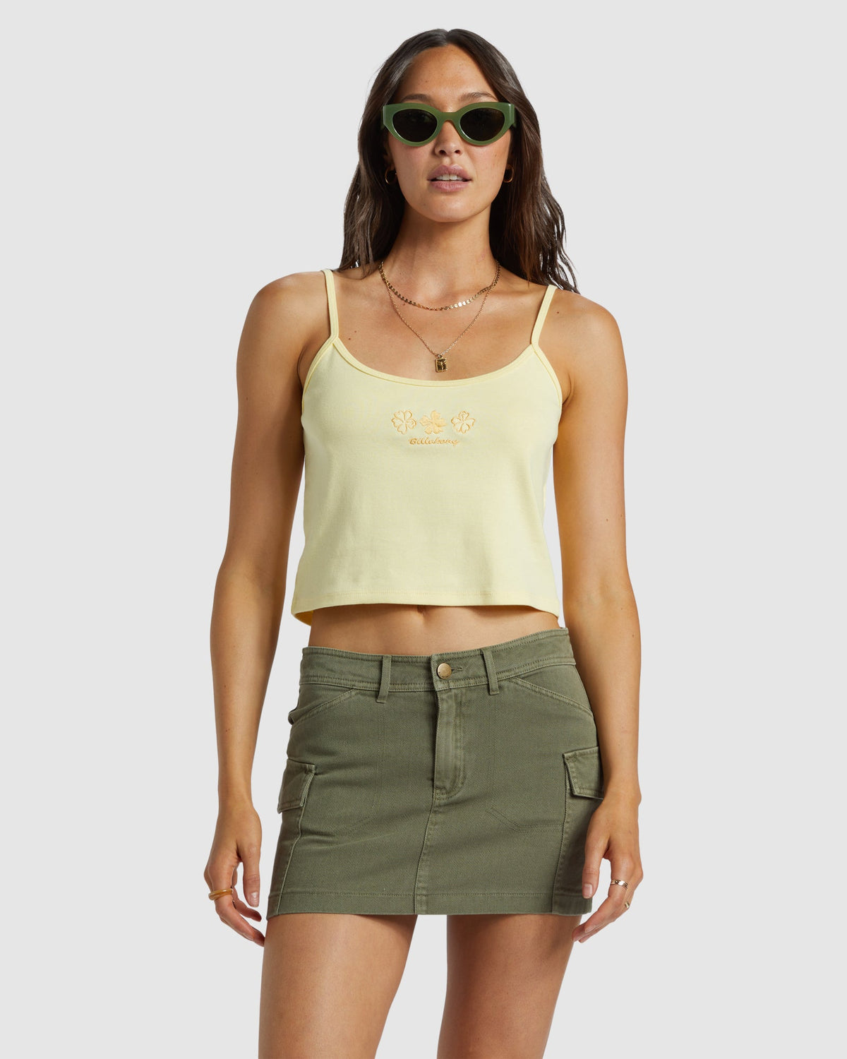 Womens Hilary Cargo Denim Mini Skirt
