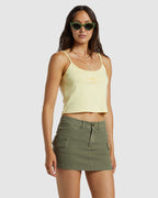 Womens Hilary Cargo Denim Mini Skirt