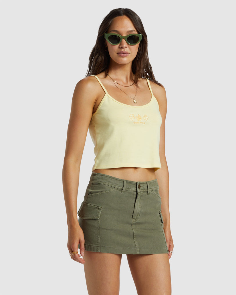Womens Hilary Cargo Denim Mini Skirt