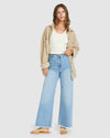 Womens Free Fall Indigo Denim Jeans