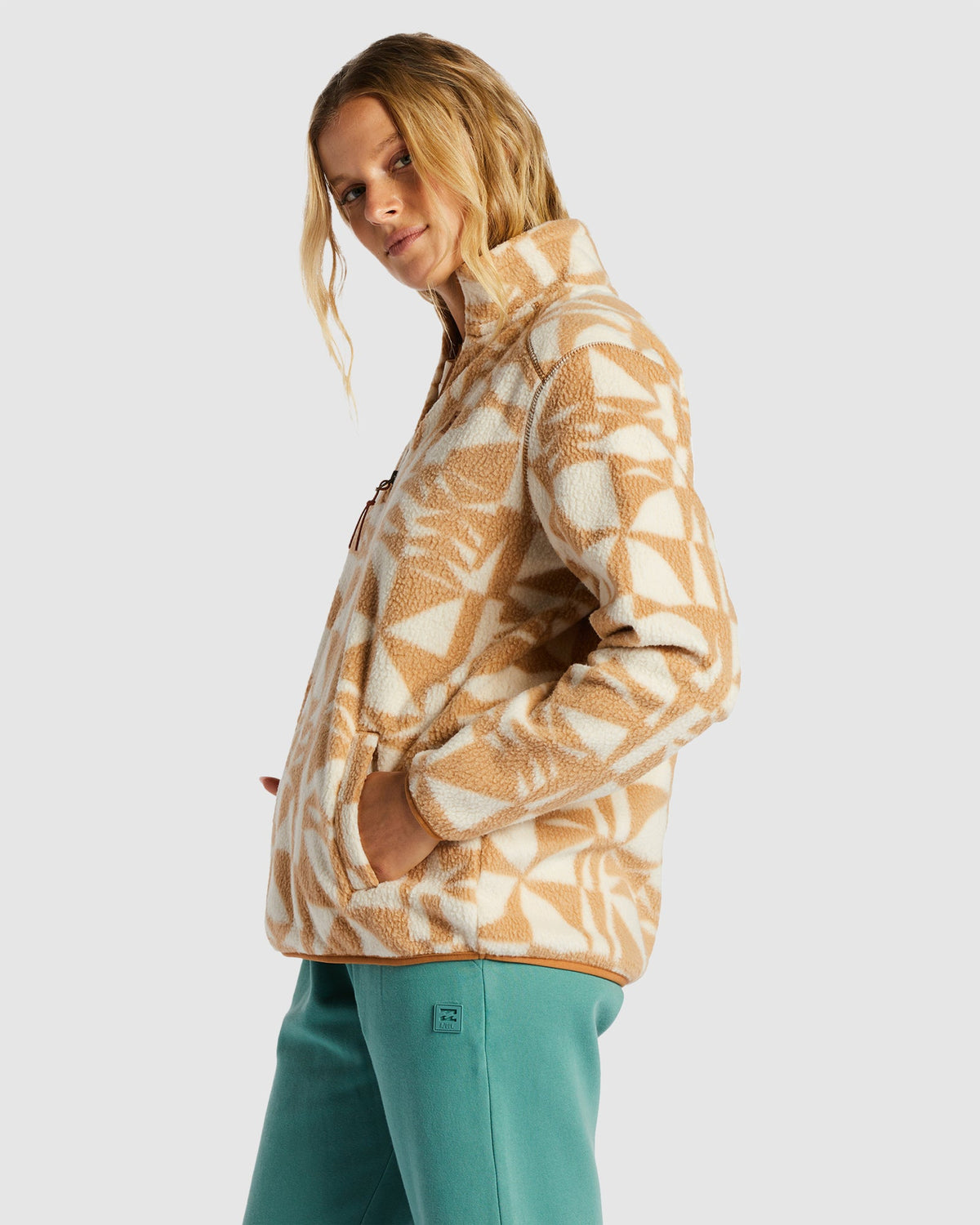 Womens A/Div Boundary Mock 3 Half Zip Fleece Jumper
