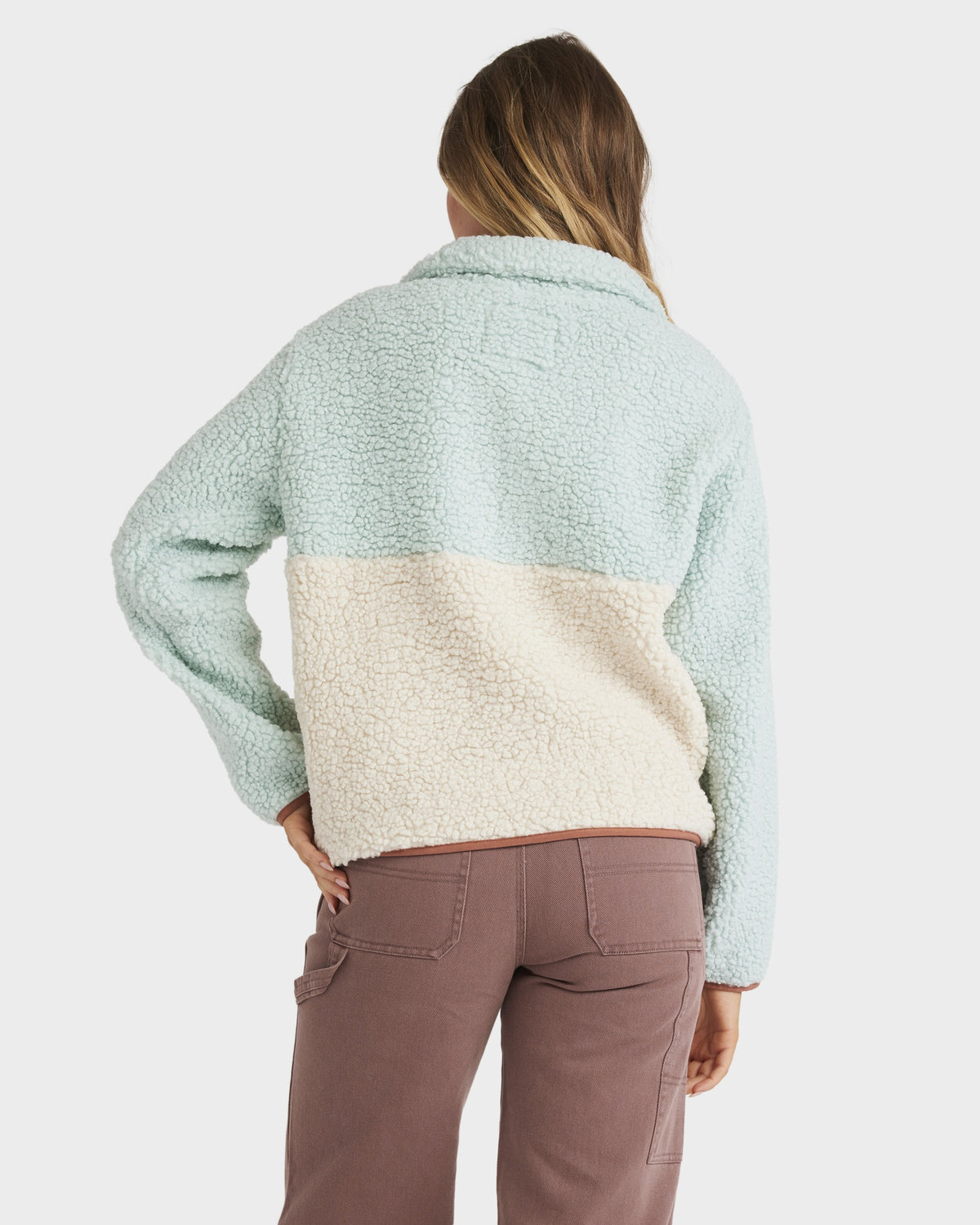 Womens Horizon Colorblock Half Zip Fleece Jumper