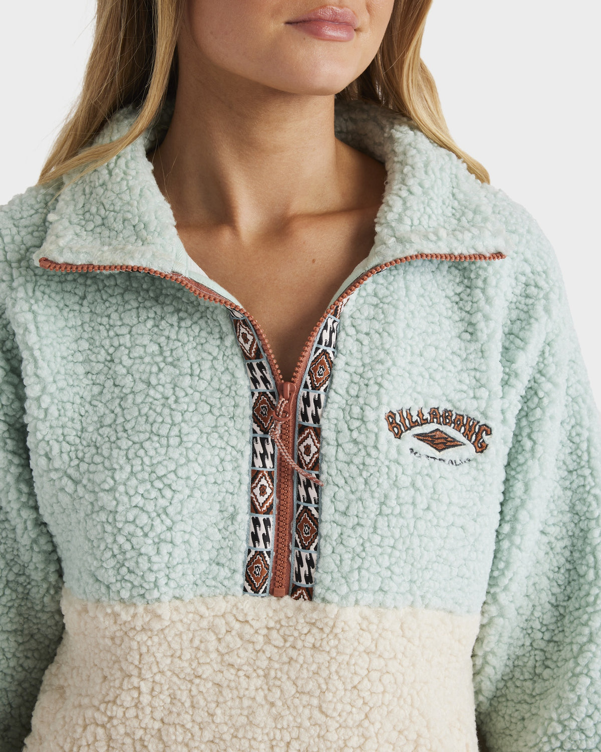 Womens Horizon Colorblock Half Zip Fleece Jumper