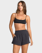 Womens In The Waves Elastic Waist Shorts