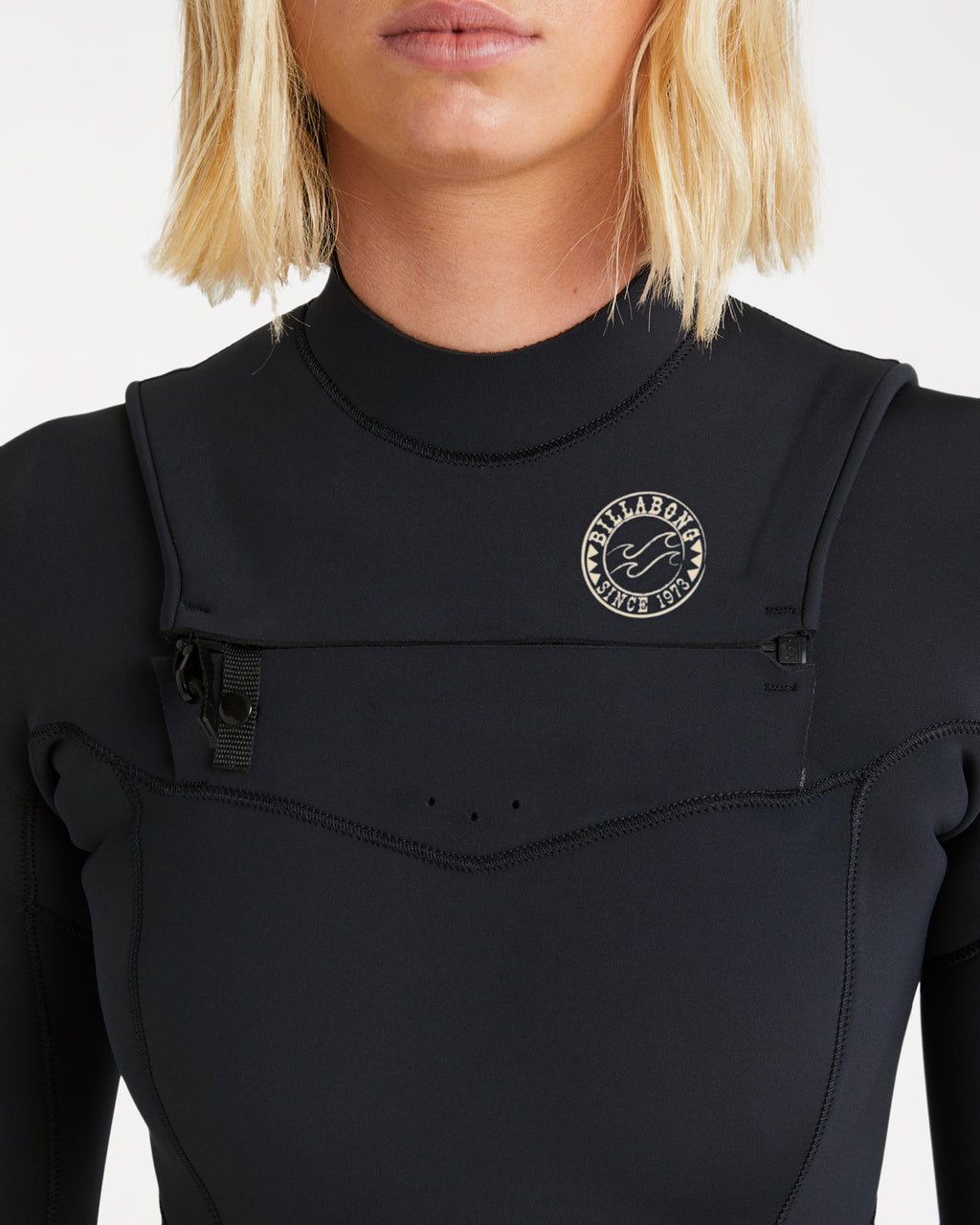 Womens 3/2mm Salty Dayz Natural Chest Zip Steamer Wetsuit