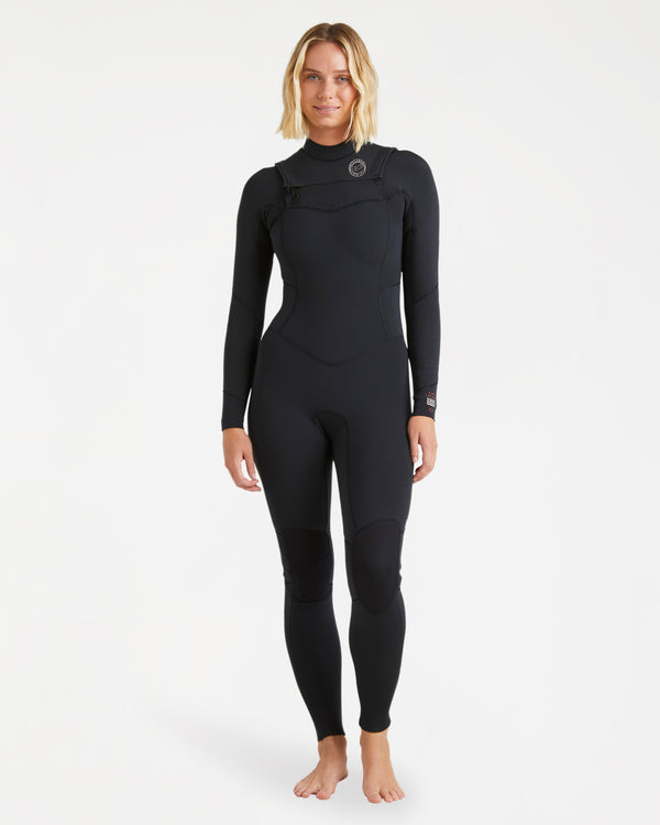 Womens 3/2mm Salty Dayz Natural Chest Zip Steamer Wetsuit