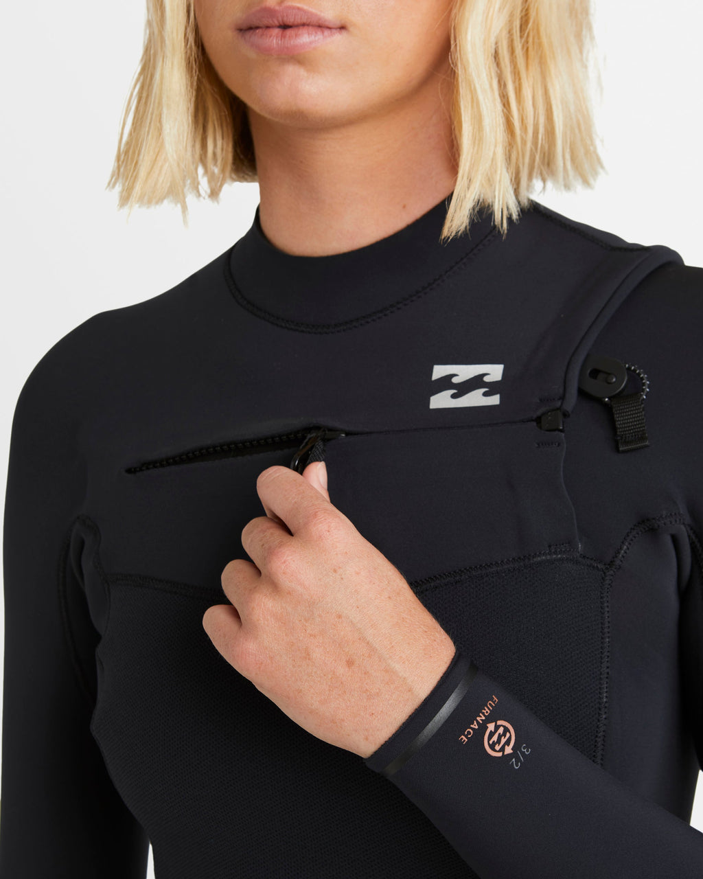 Womens 3/2mm Furnace Natural Steamer Wetsuit