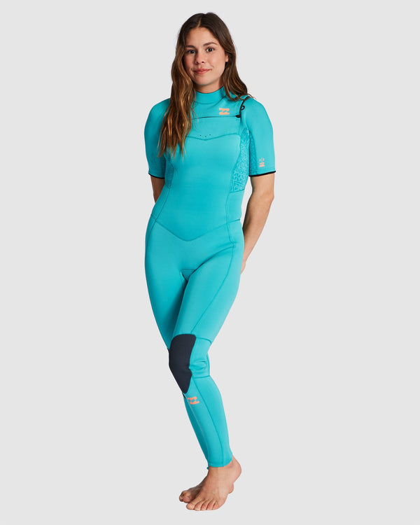 Womens 2/2mm Synergy Chest Zip Short Sleeve Fullsuit