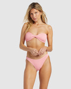 Womens Summer High Twist Bandeau Bikini Top