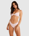 Womens Wave Check Demi Underwire Bikini Top