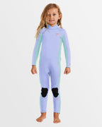 Girls 2-6 3/2mm Foil Back Zip Steamer Wetsuit