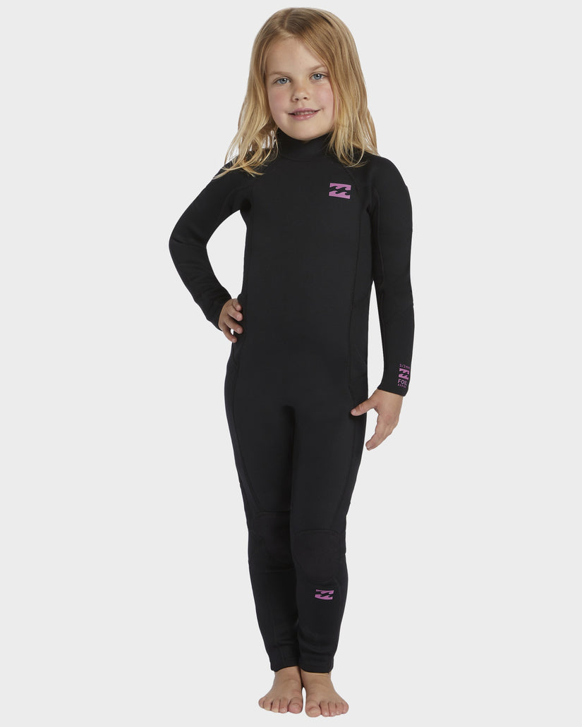 Girls 2-6 3/2mm Foil Back Zip GBS Steamer Wetsuit