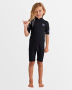 Girls 2-6 2/2mm Foil Back Zip Springsuit