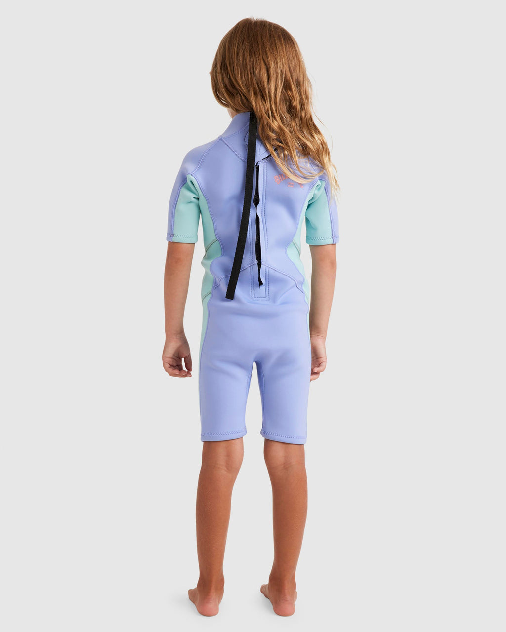 Girls 2-6 2/2Mm Foil Back Zip Springsuit